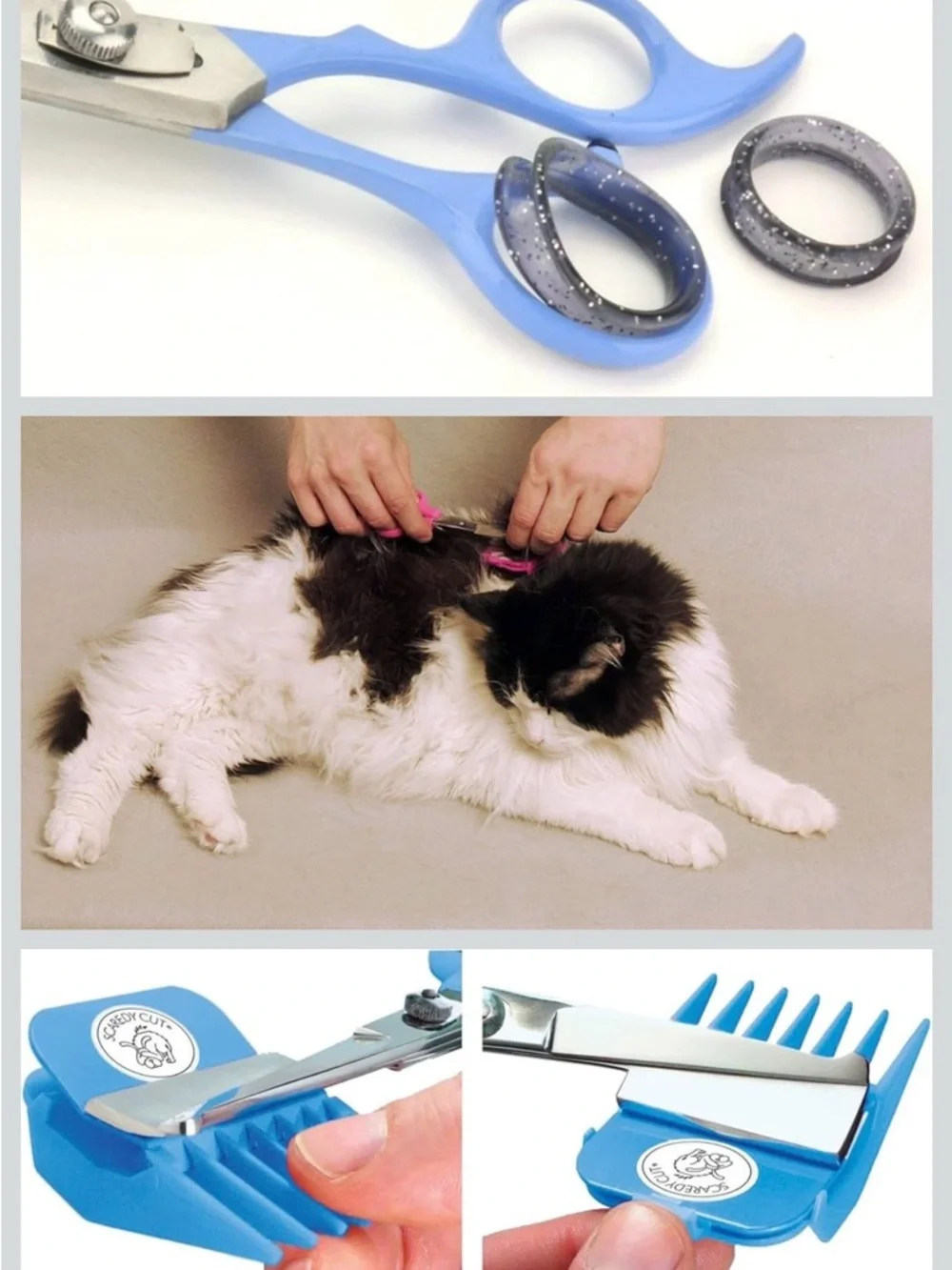 Scaredy Cut Silent Clipper + Dematting comb pet grooming kit